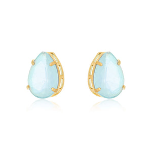 Aqua Mist Teardrop Studs