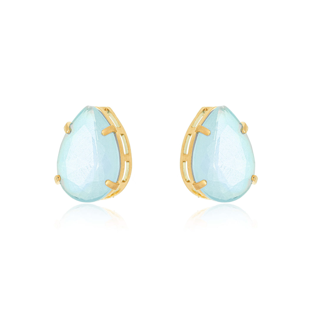 Aqua Mist Teardrop Studs